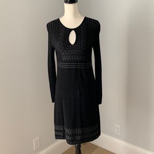 Max Studio long sleeve sweater dress with crew neck